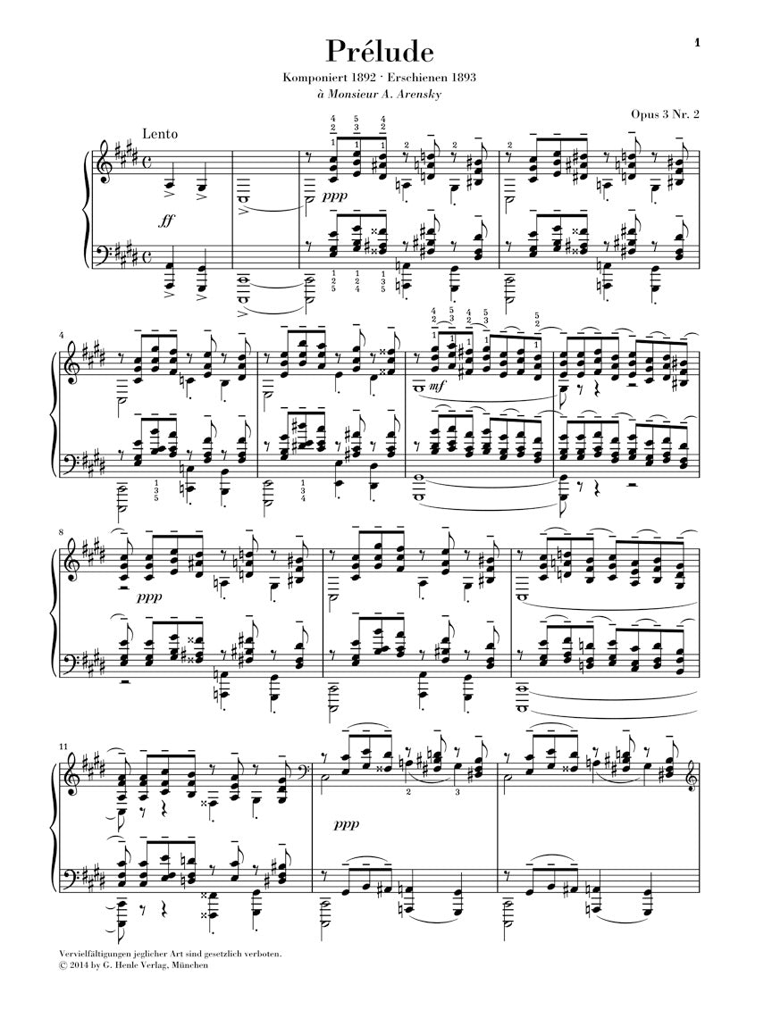 Rachmaninoff: Prélude in C-sharp Minor, Op. 3, No. 2