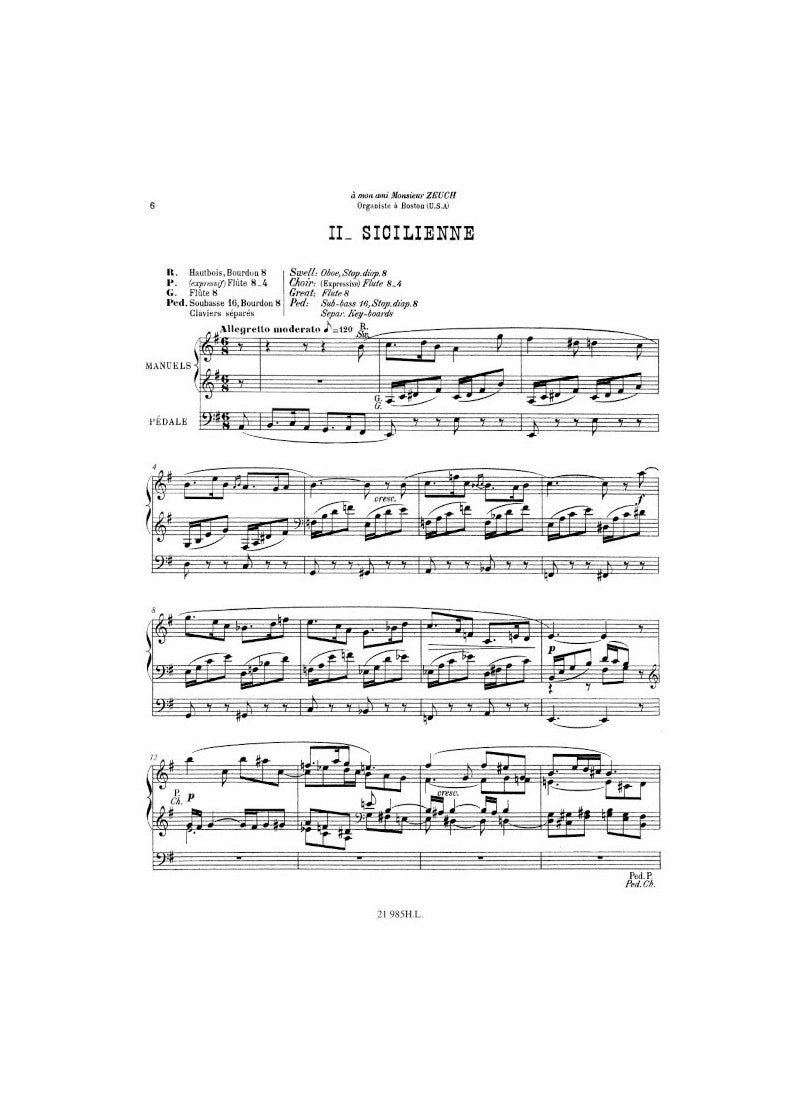 Vierne: Pièces de fantaisie, Op. 53 (Deuxième Suite)