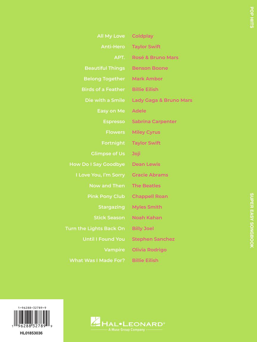 Super Easy Songbook: Pop Hits
