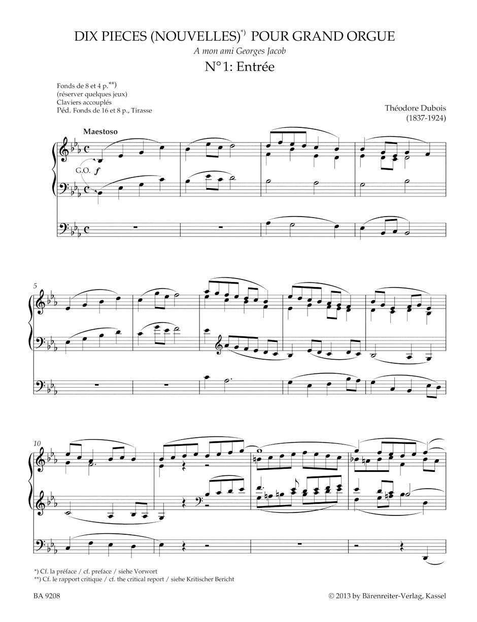 Dubois: His Last Organ Works