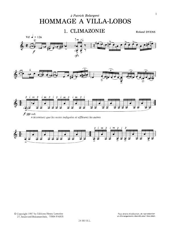 Dyens: Hommage à Villa-Lobos