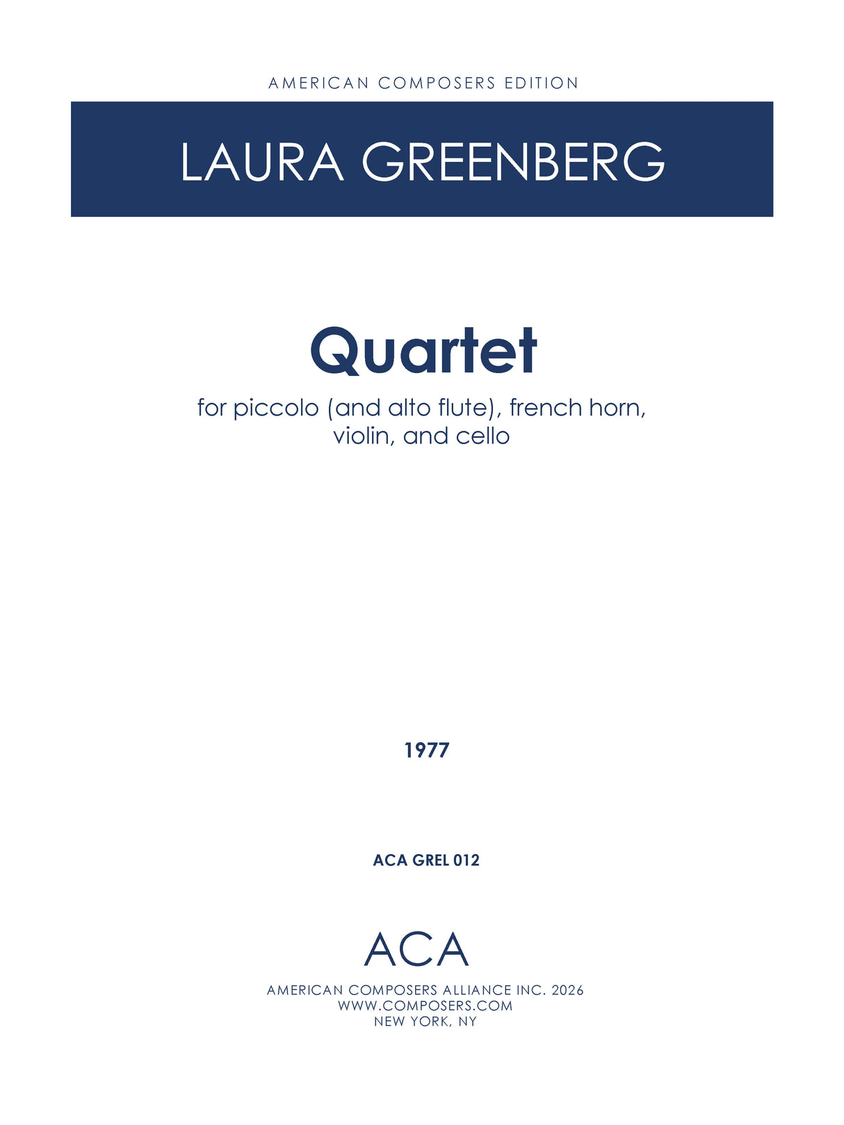 Greenberg: Quartet