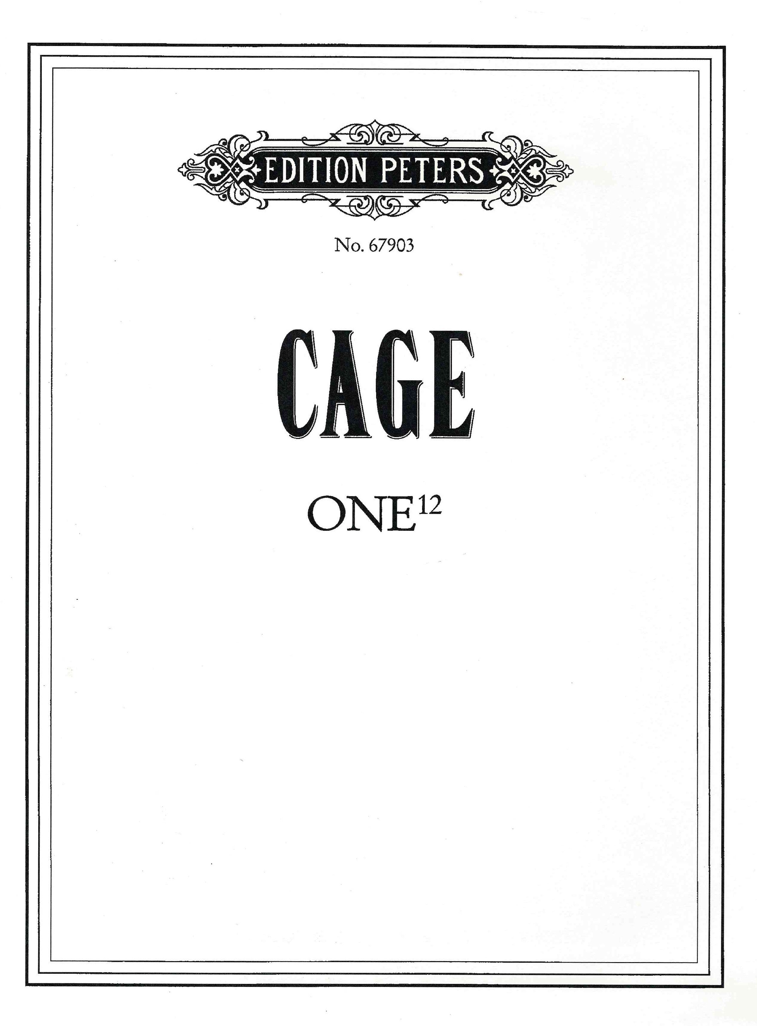 美盤　CAGE OMNIBUS NO! レコード Cage: One12 – Ficks Music