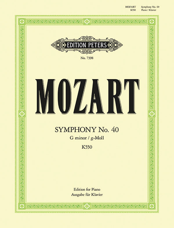 Mozart: Symphony No. 40 in G Minor, K. 550 (arr. for solo piano)