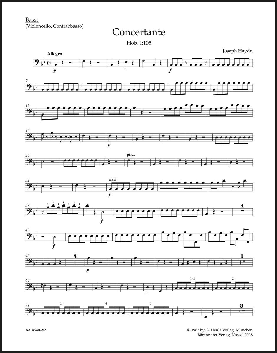 Haydn: Concertante in B-flat Major, Hob. I:105