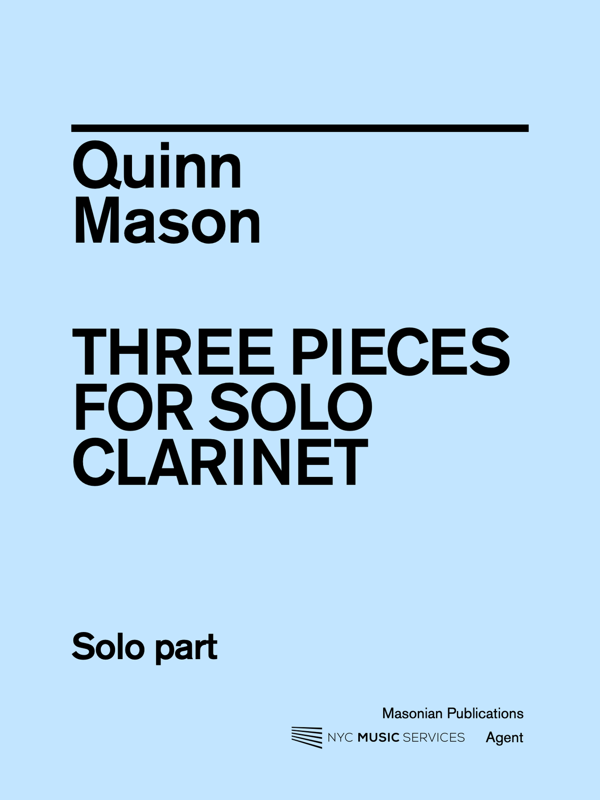 Mason: Three Pieces for Solo Clarinet