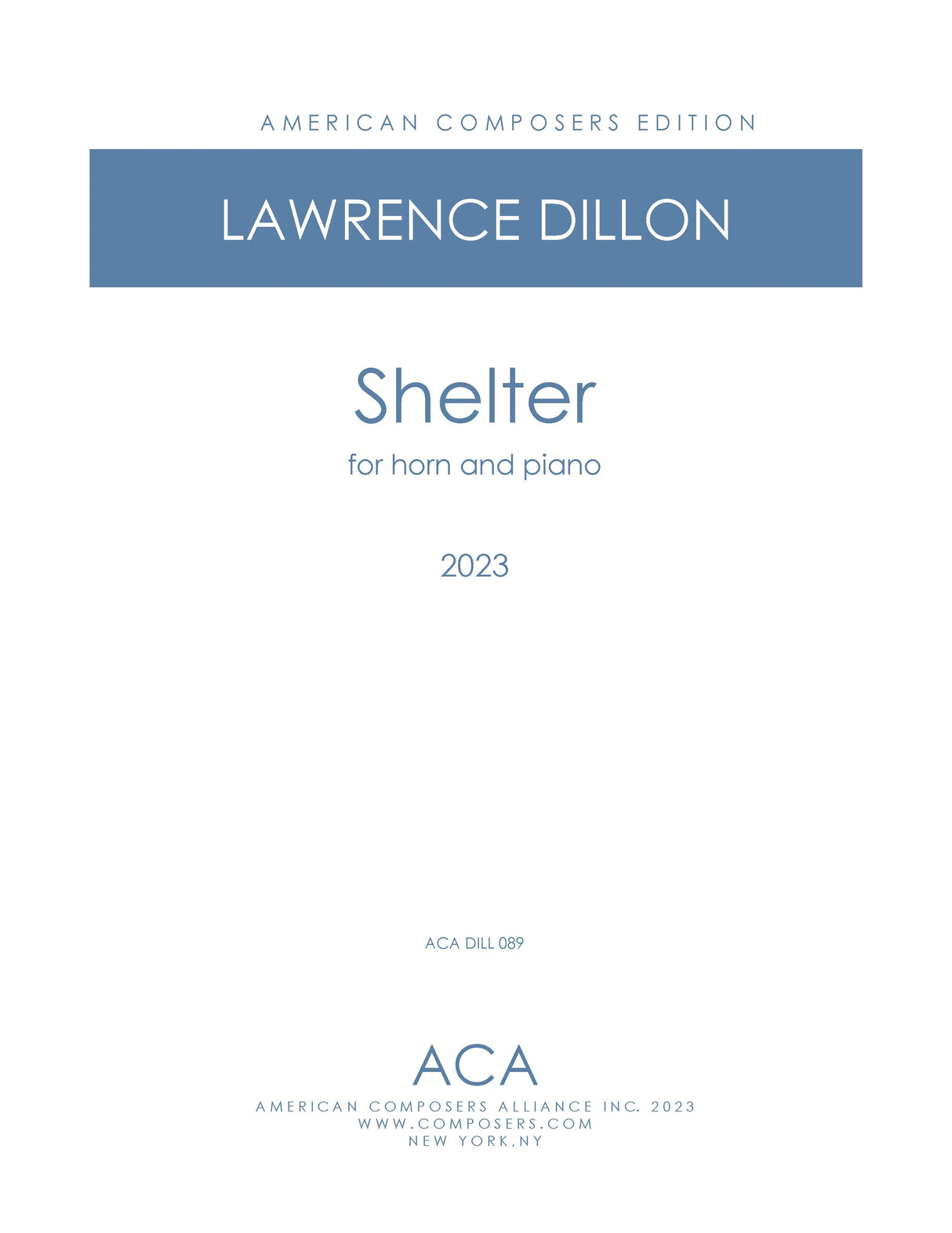 Dillon: Shelter