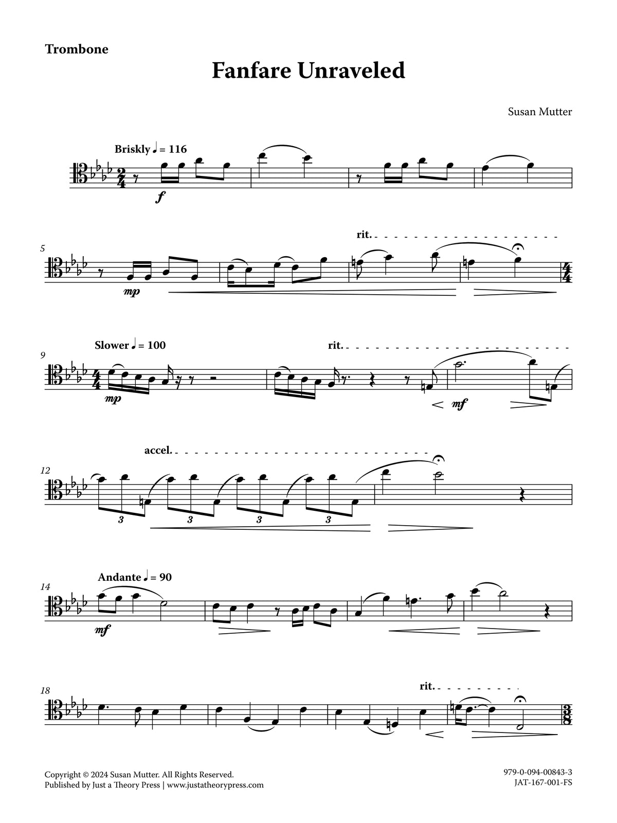 Concert Etudes for Solo Trombone