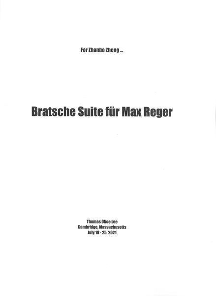T.O. Lee: Bratsche Suite Für Max Reger
