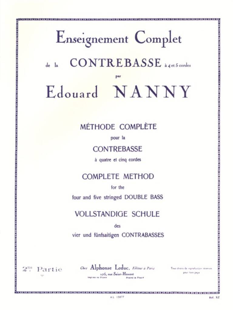 Nanny: Complete Double Bass Method - Volume 2