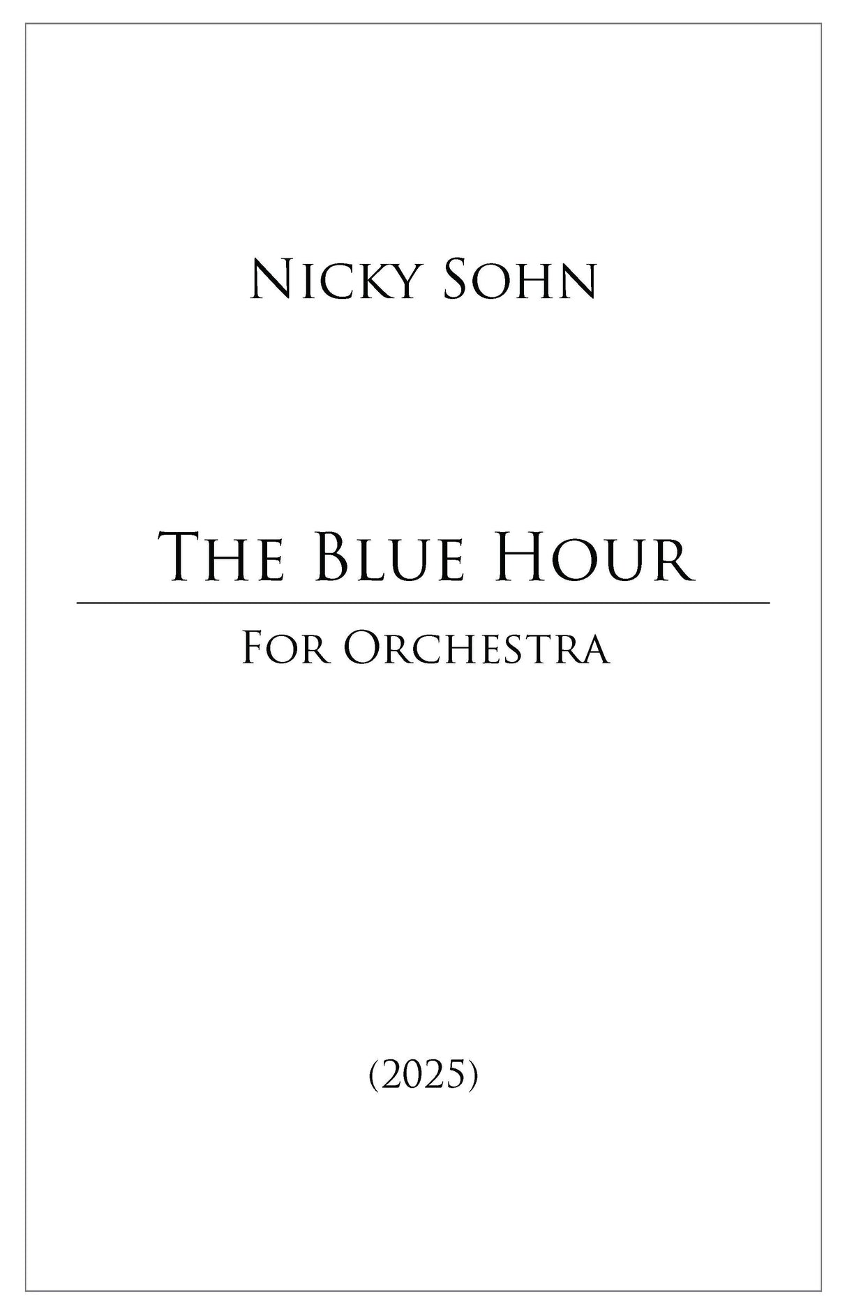 Sohn: The Blue Hour