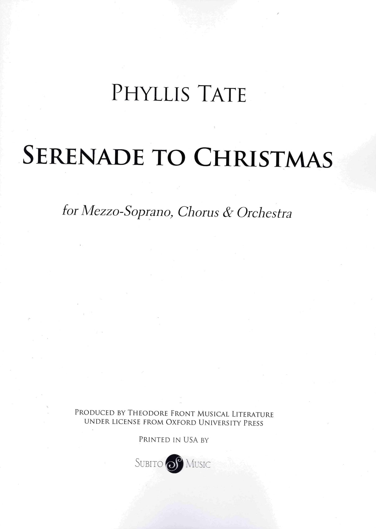 Tate: Serenade to Christmas