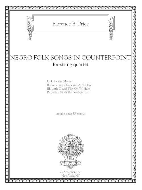 Price: Negro Folk Songs in Counterpoint