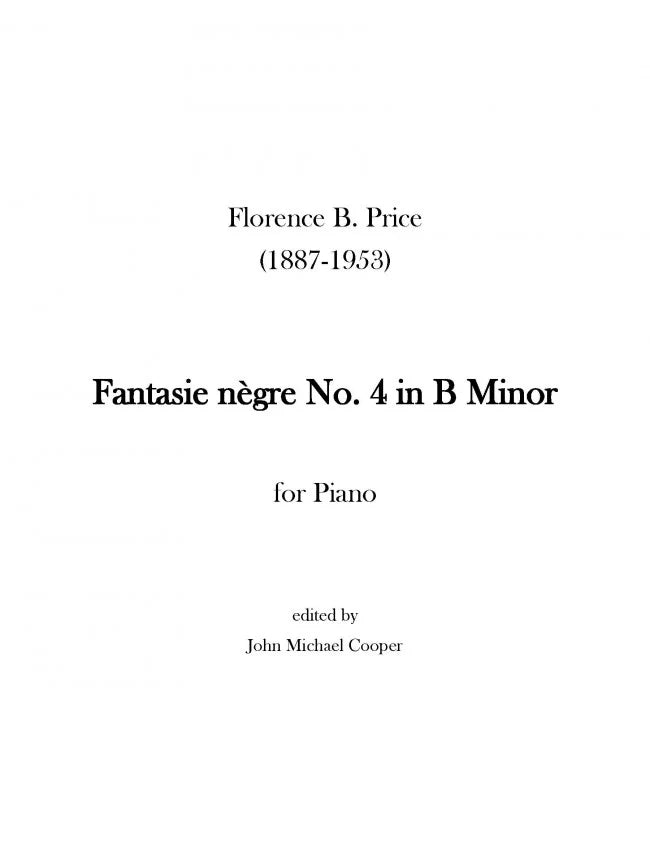 Price: Fantasie nègre No. 4 in B Minor
