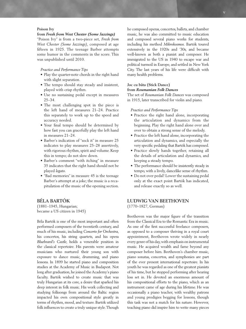 Baroque to Modern: Upper Intermediate Level