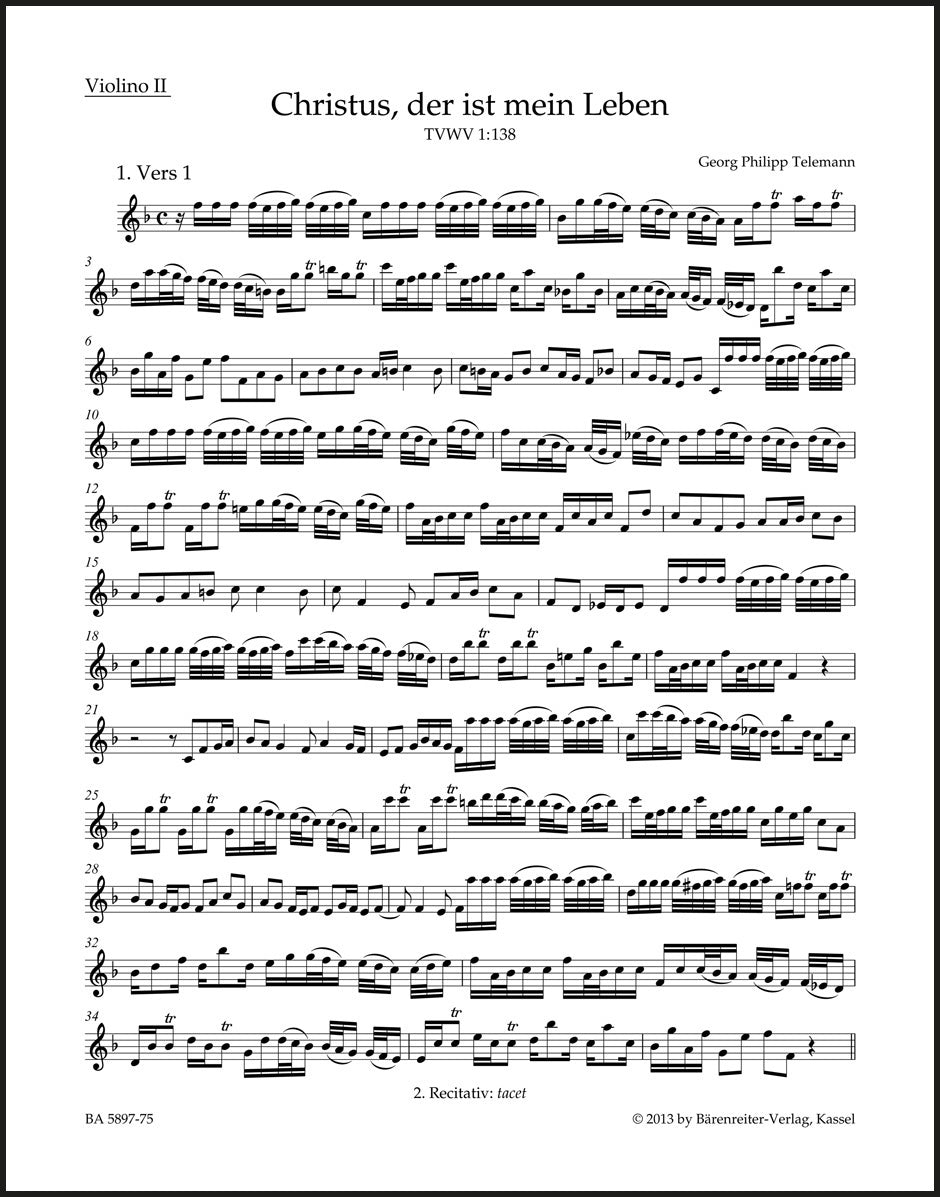Telemann: Christus, der ist mein Leben, TWV 1:138