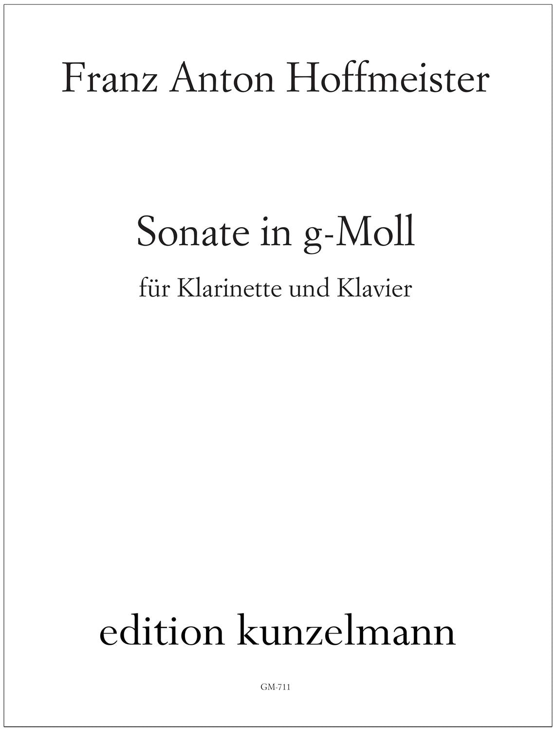 Hoffmeister: Clarinet Sonata in G Minor