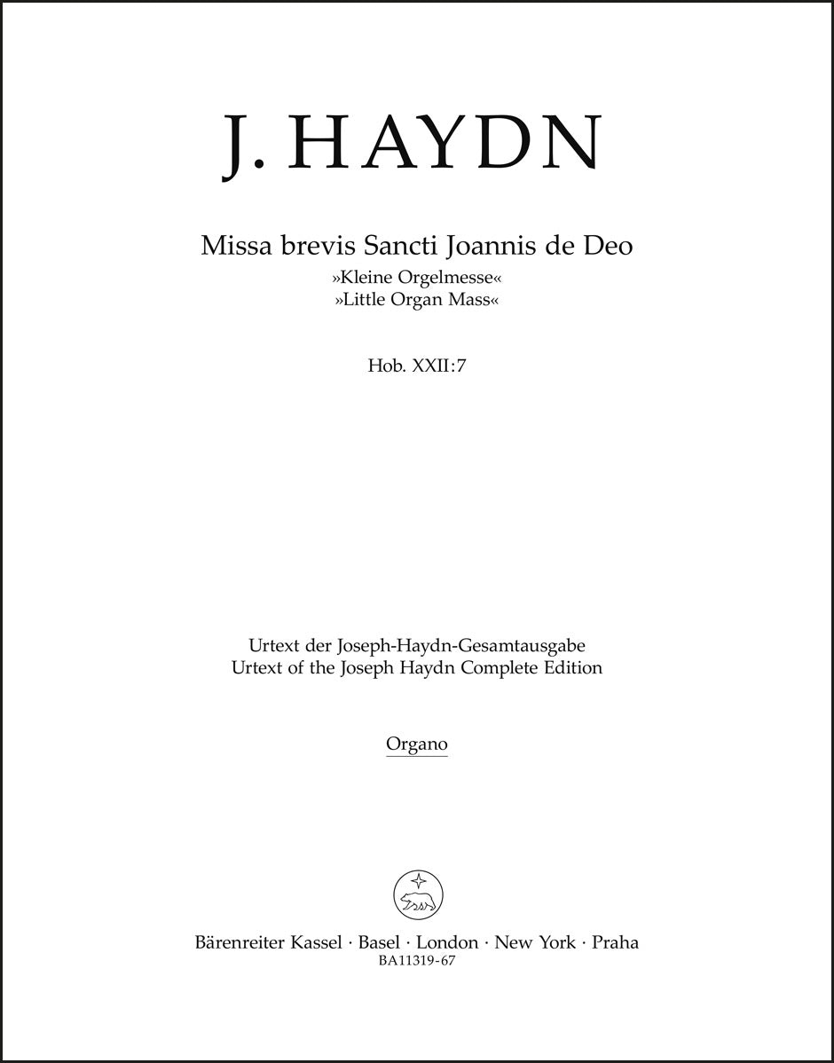 Haydn: Missa brevis Sancti Joannis de Deo, Hob. XXII:7