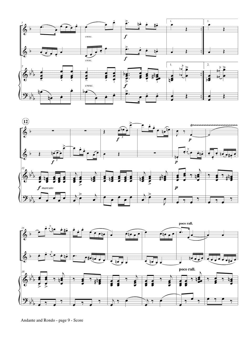 Doppler: Andante and Rondo, Op. 25 (arr. for 2 clarinets & piano)