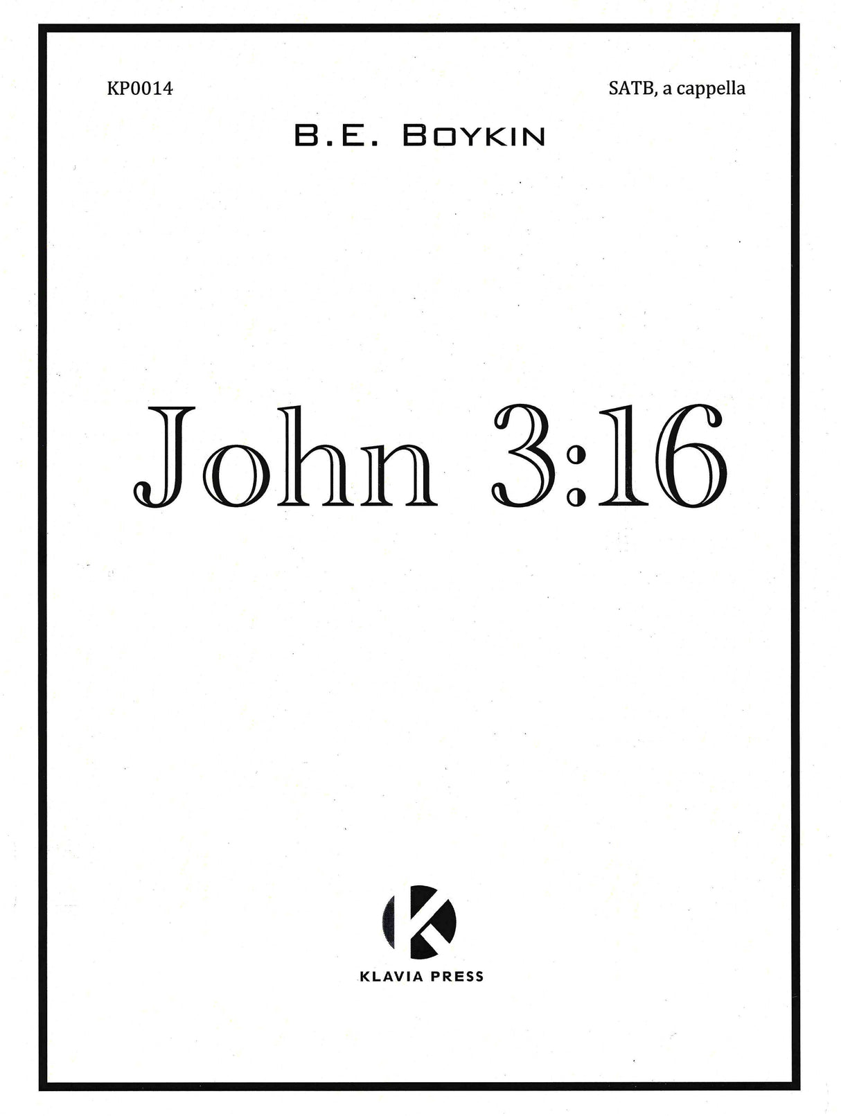 Boykin: John 3:16