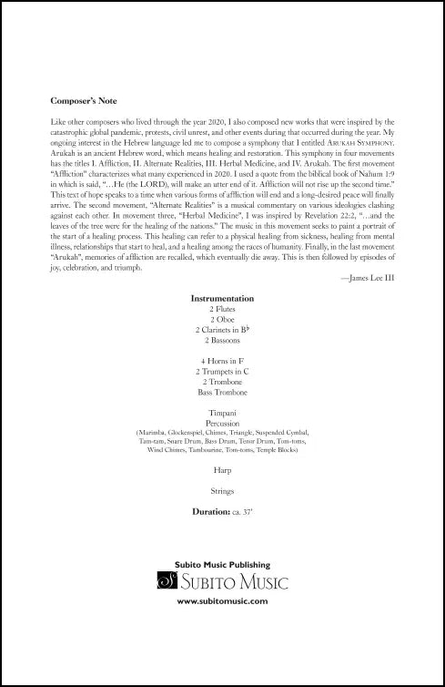 Lee III: Arukah Symphony