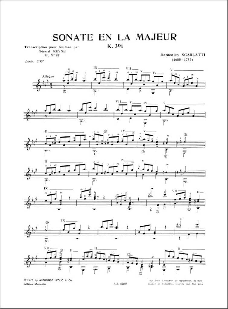 Scarlatti: Sonatas, K. 391, 408, 424 & 453 (arr. for guitar)