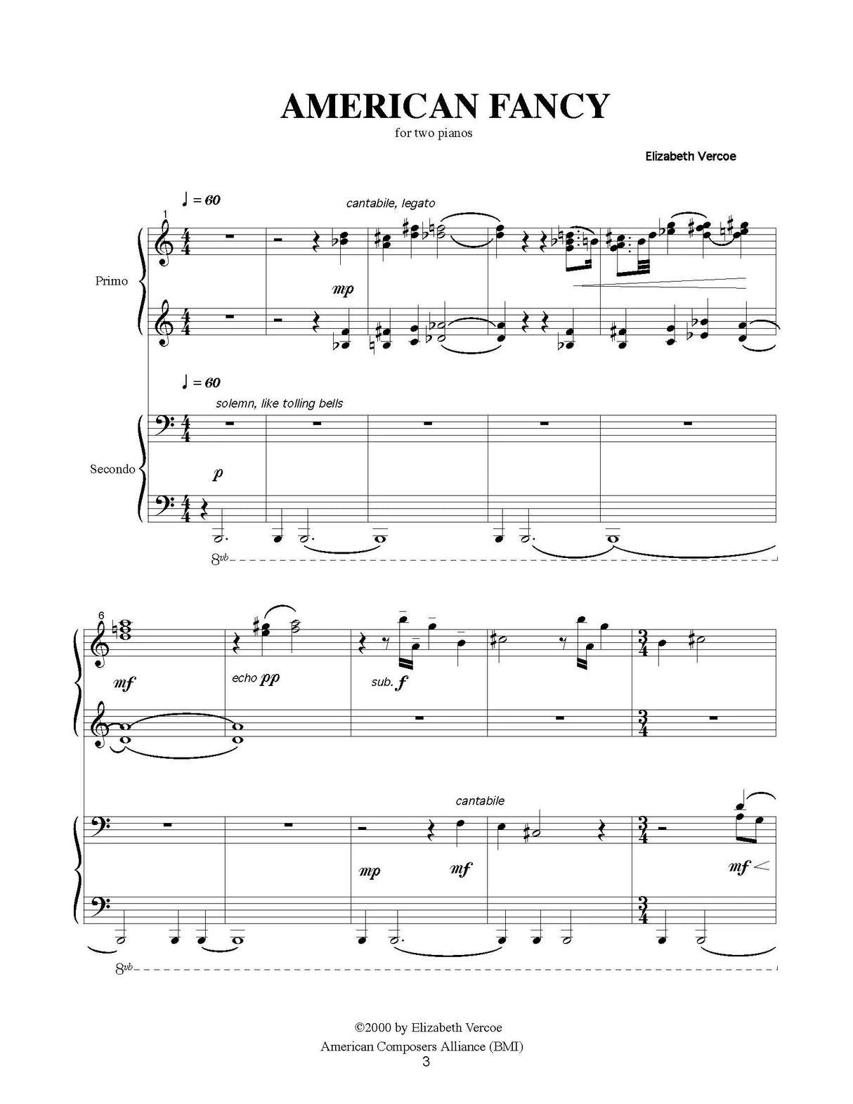 Vercoe: American Fancy