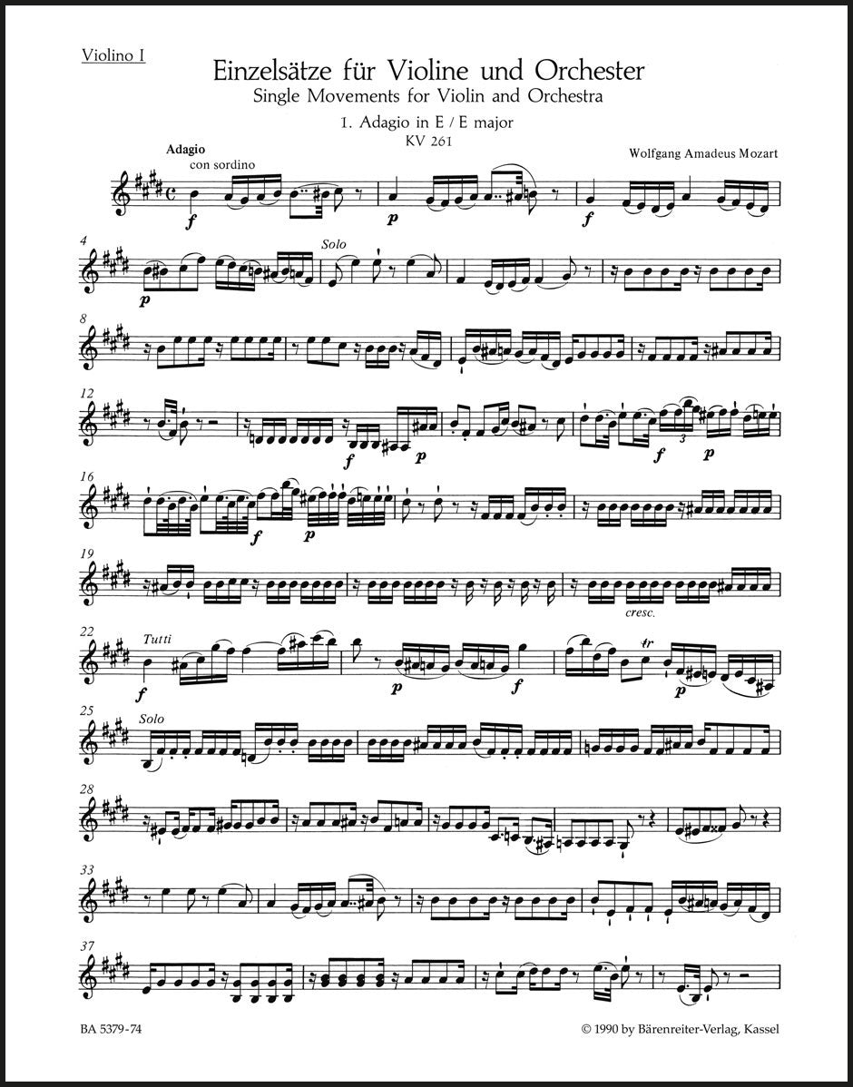 Mozart: Pieces for Violin and Orchestra, K. 261, 269 & 373