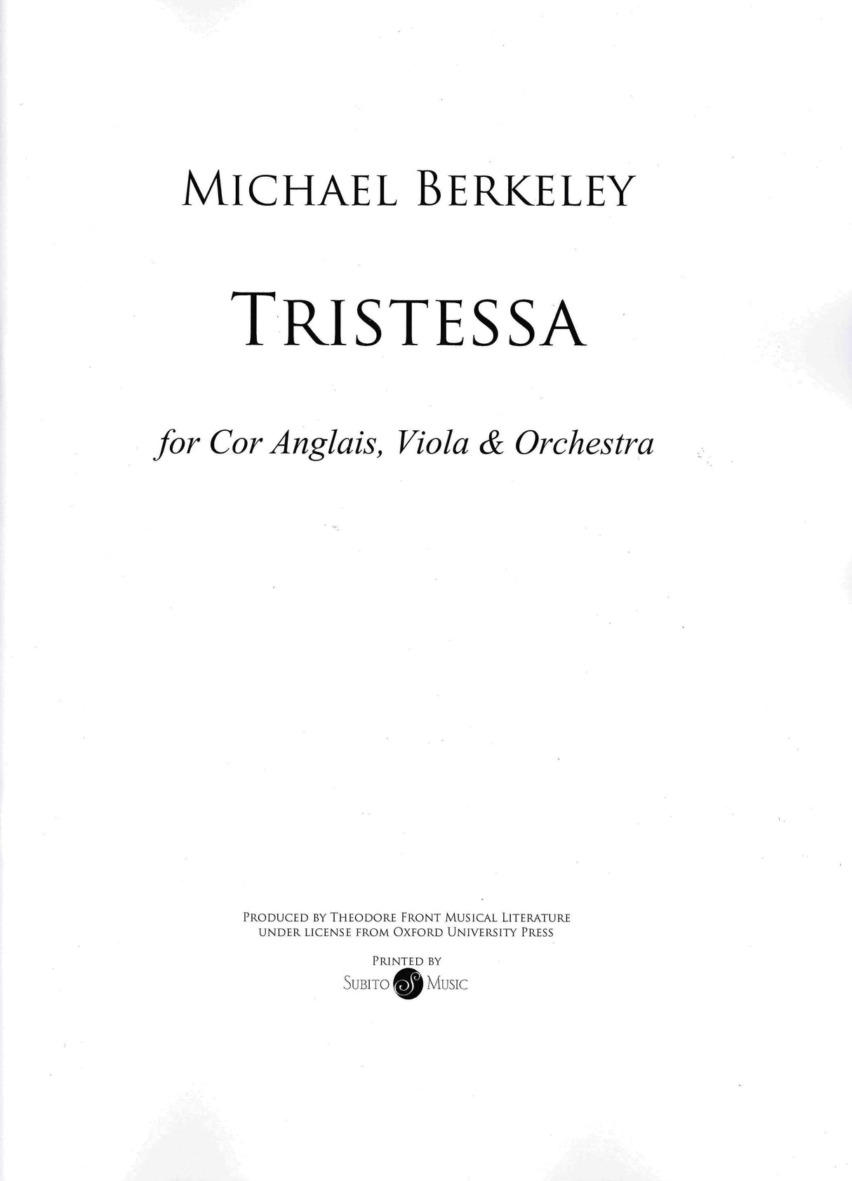 M. Berkeley: Tristessa