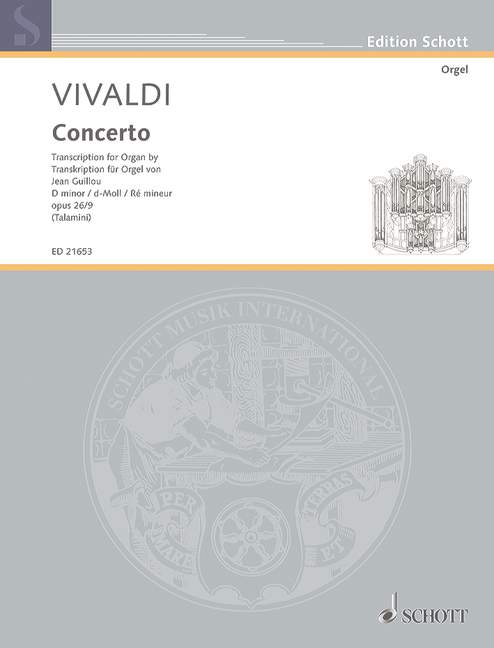 Vivaldi: Cello Concerto, RV 406 (arr. for organ)