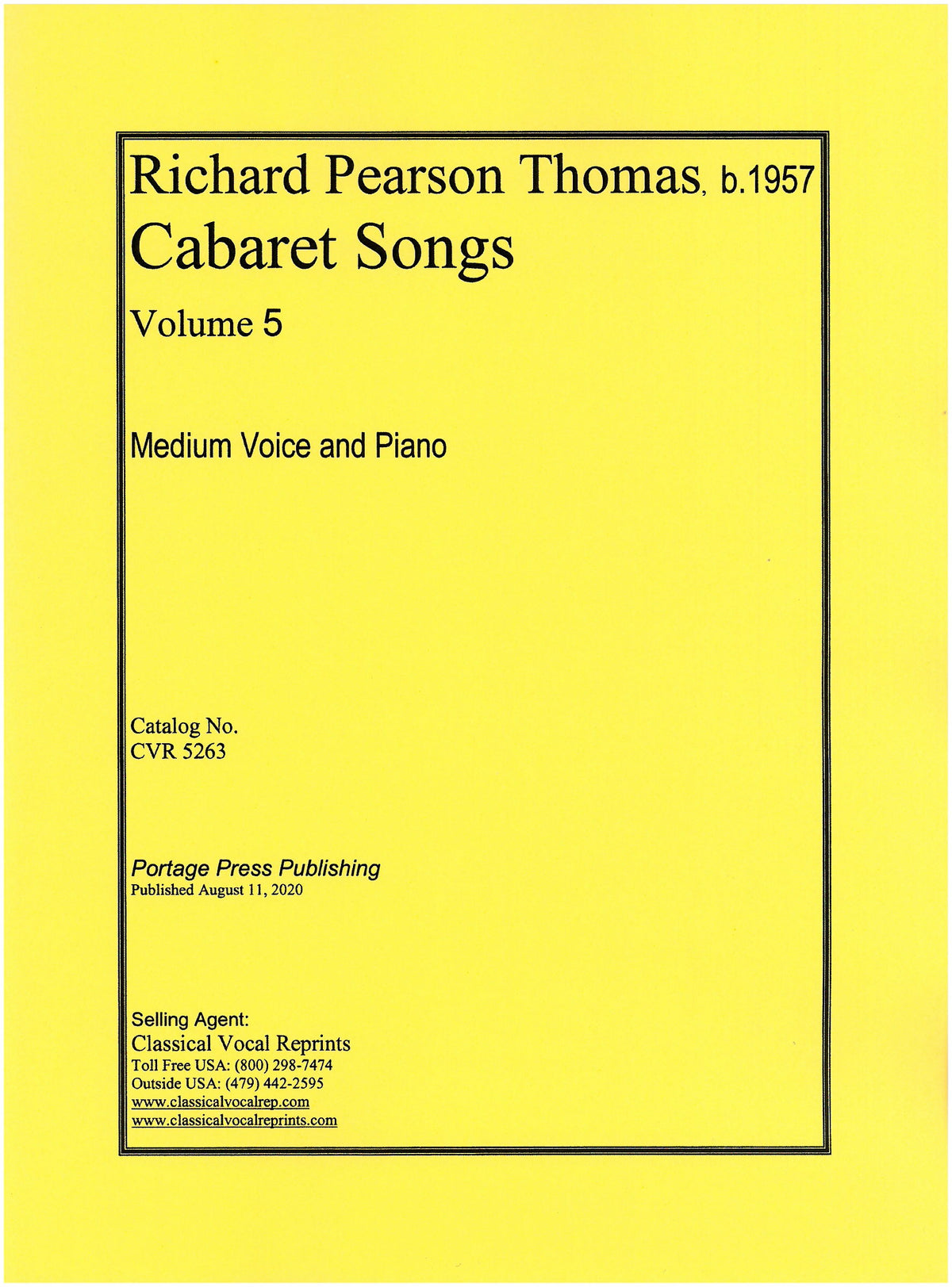 Thomas: Cabaret Songs - Volume 5