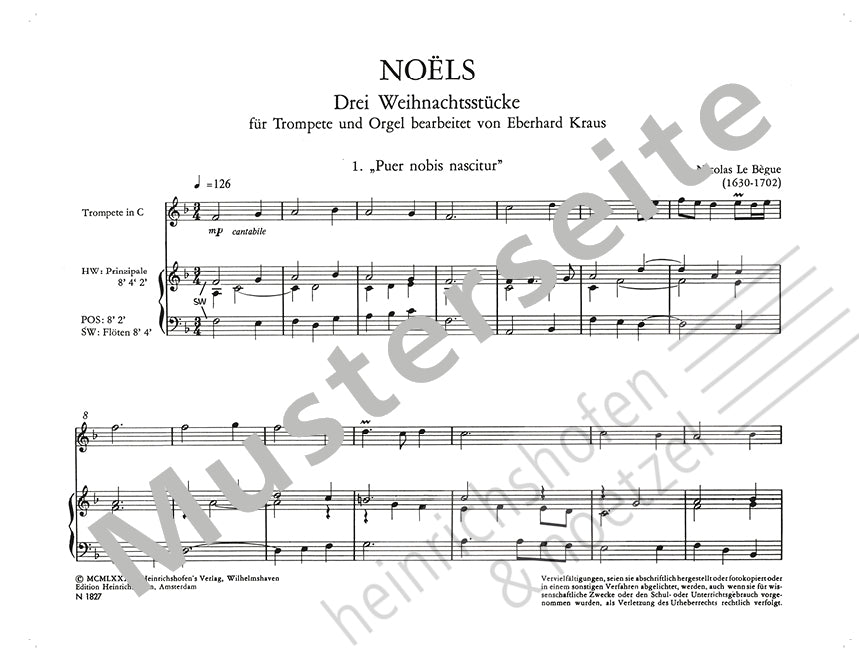 Lebègue: Noëls (3 Christmas Pieces)