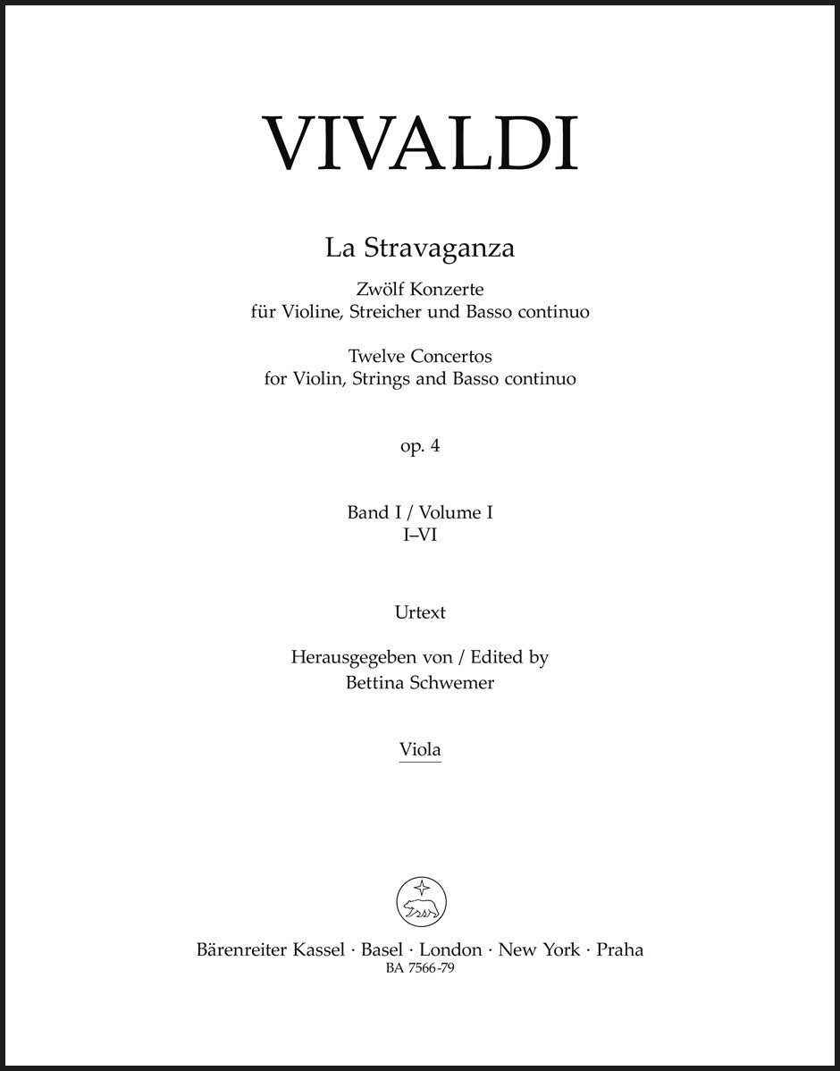 Vivaldi: La Stravaganza, Op. 4 - Volume 1 (Nos. 1-6)