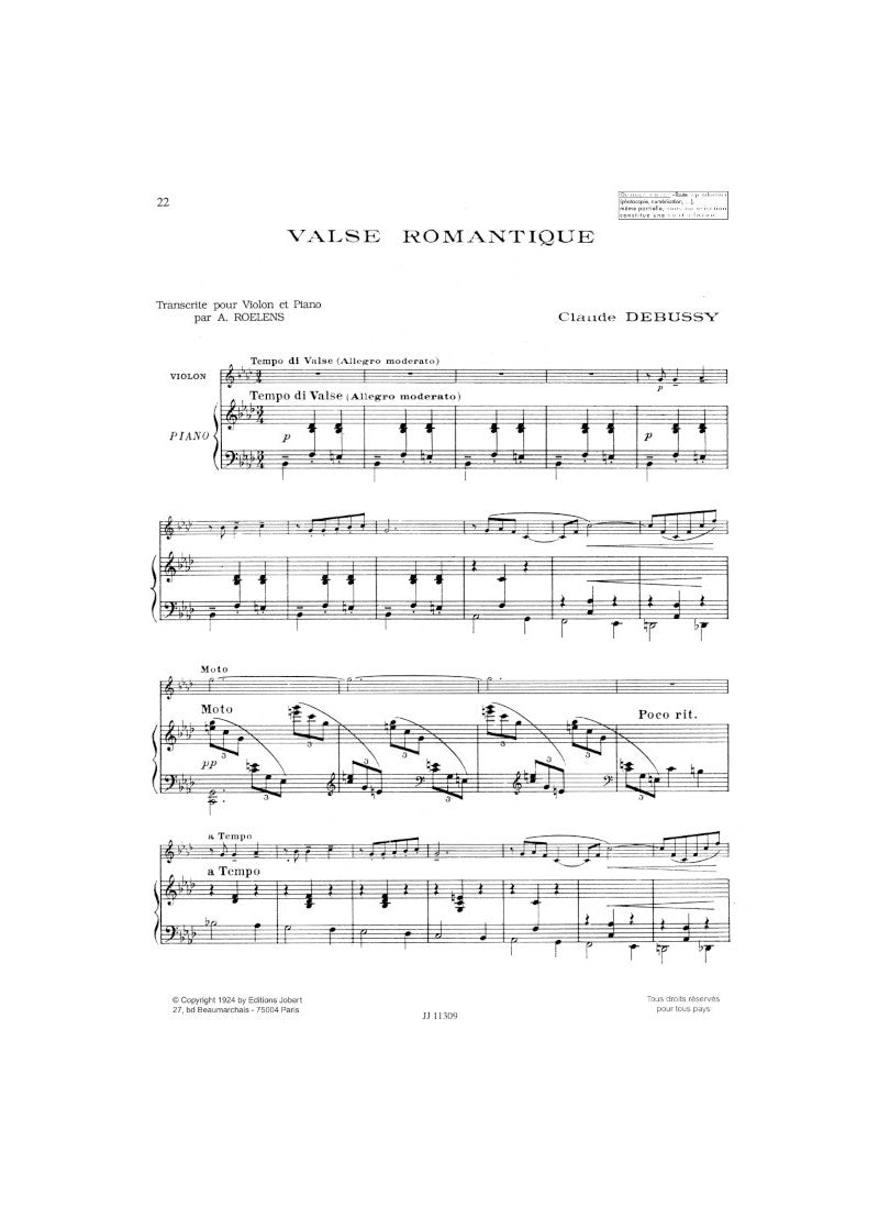 Debussy: Pour le violon