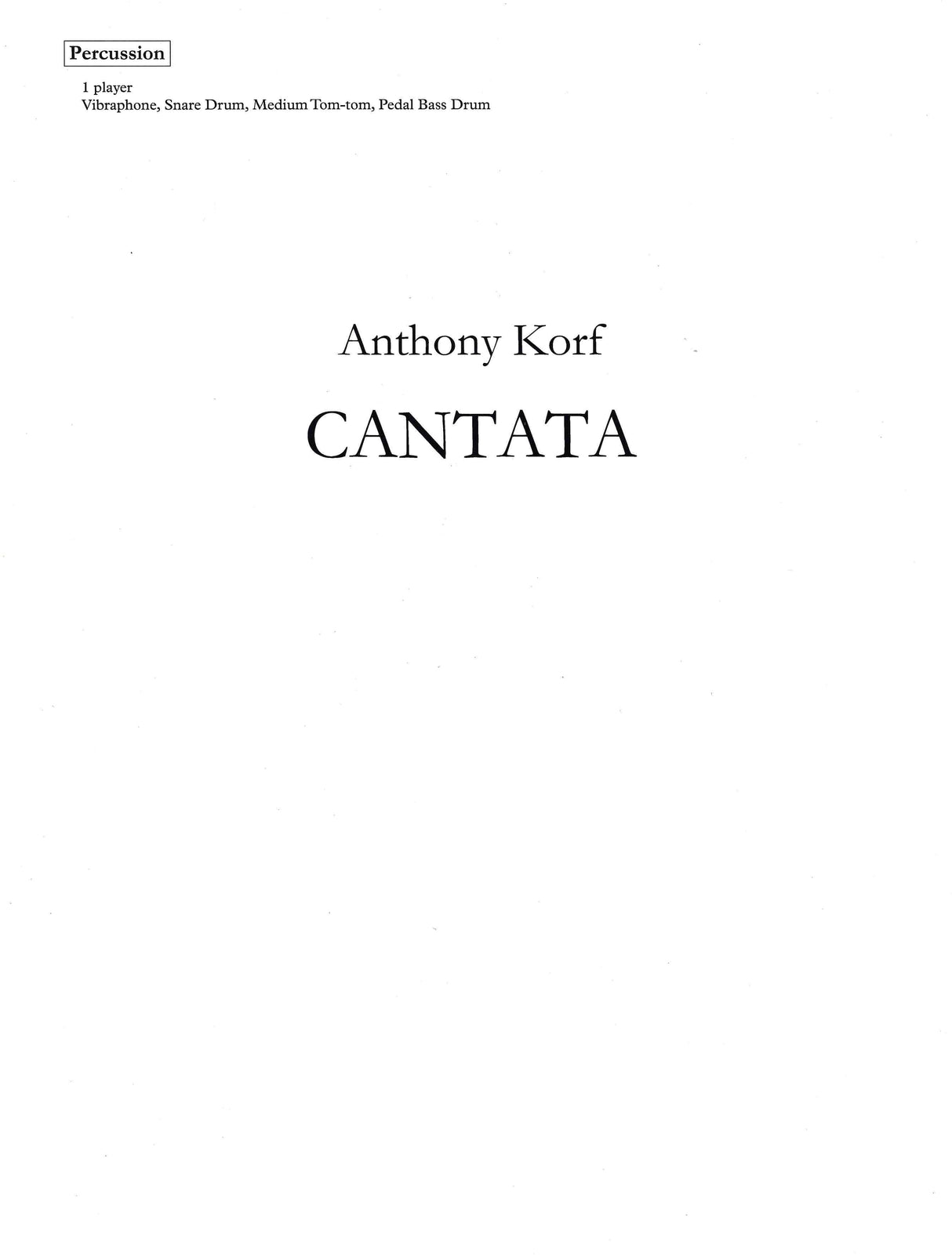 Korf: Cantata
