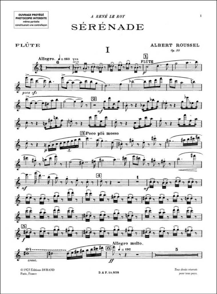 Roussel: Sérénade, Op. 30