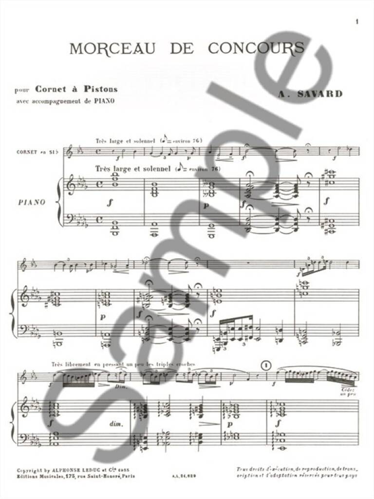 Savard: Morceau de concours