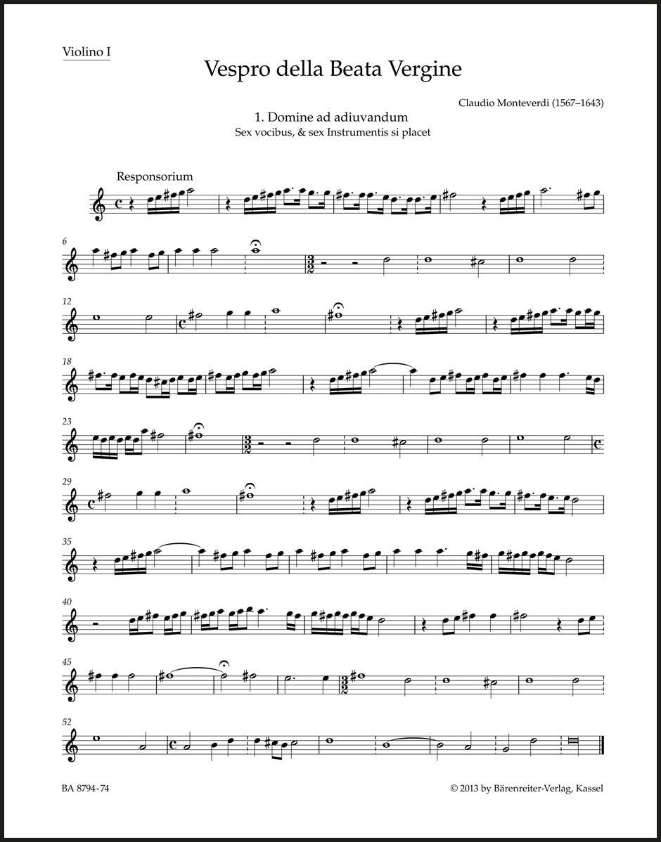 Monteverdi: Vespro della Beata Vergine