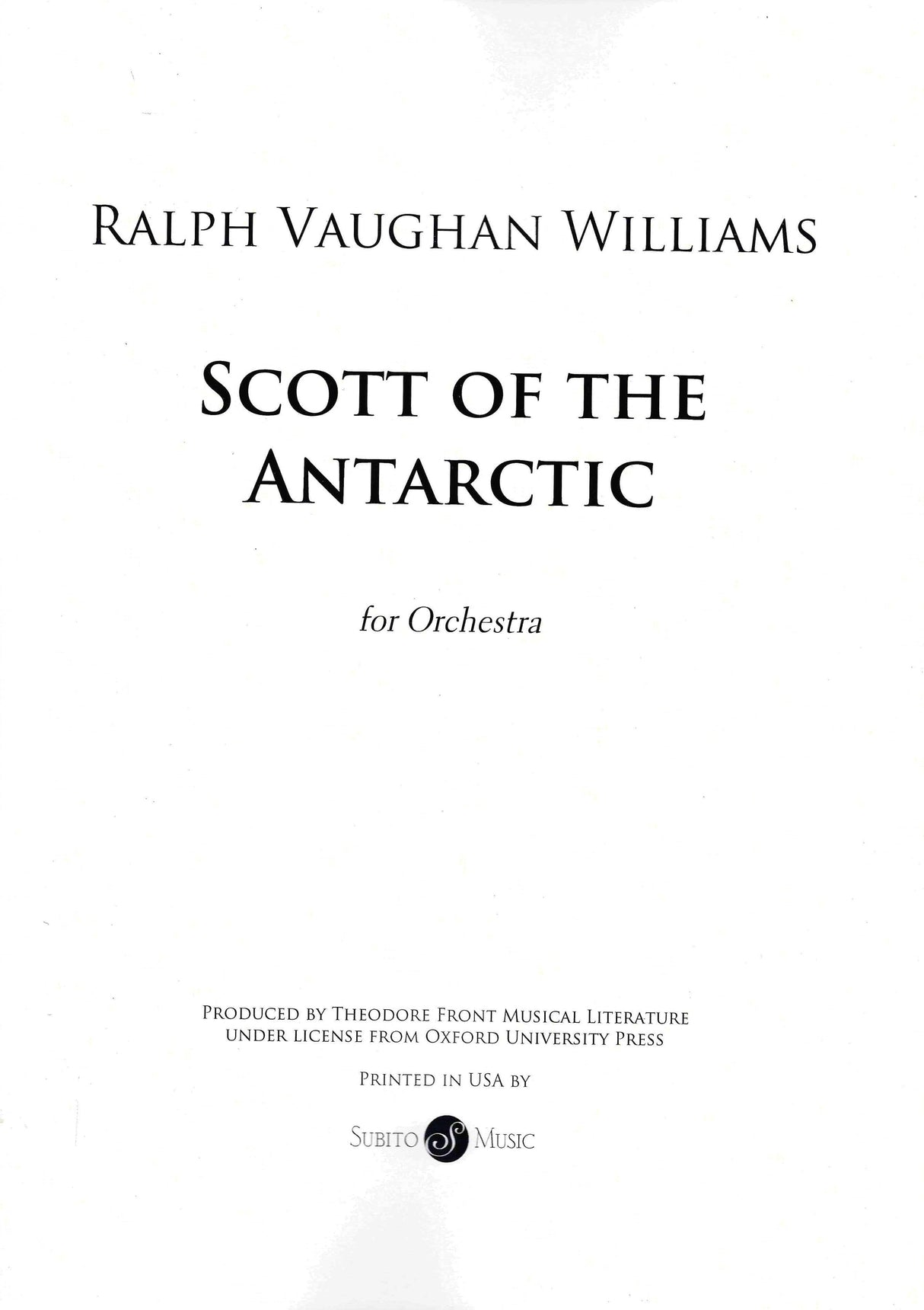 Vaughan Williams: Scott of the Antarctic