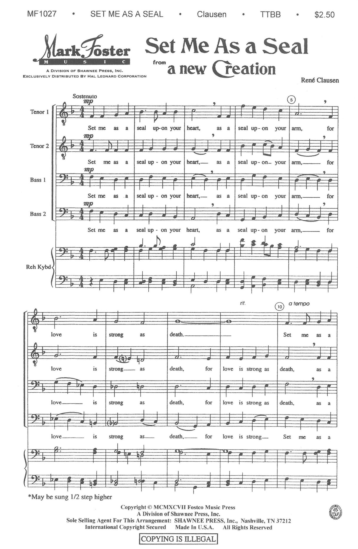 Clausen: Set Me as a Seal from A New Creation