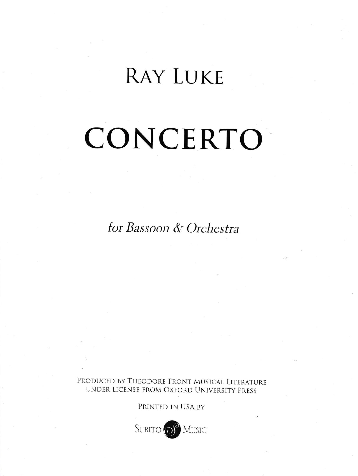 Luke: Bassoon Concerto