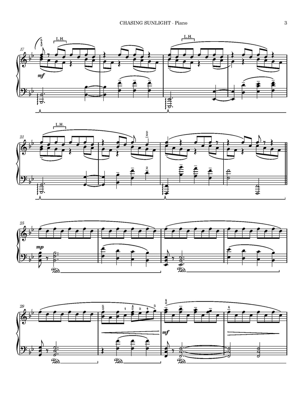 Nishimura: Chasing Sunlight (arr. for piano)