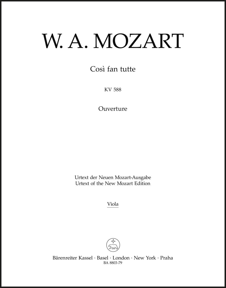Mozart: Overture to Così fan tutte, K. 588