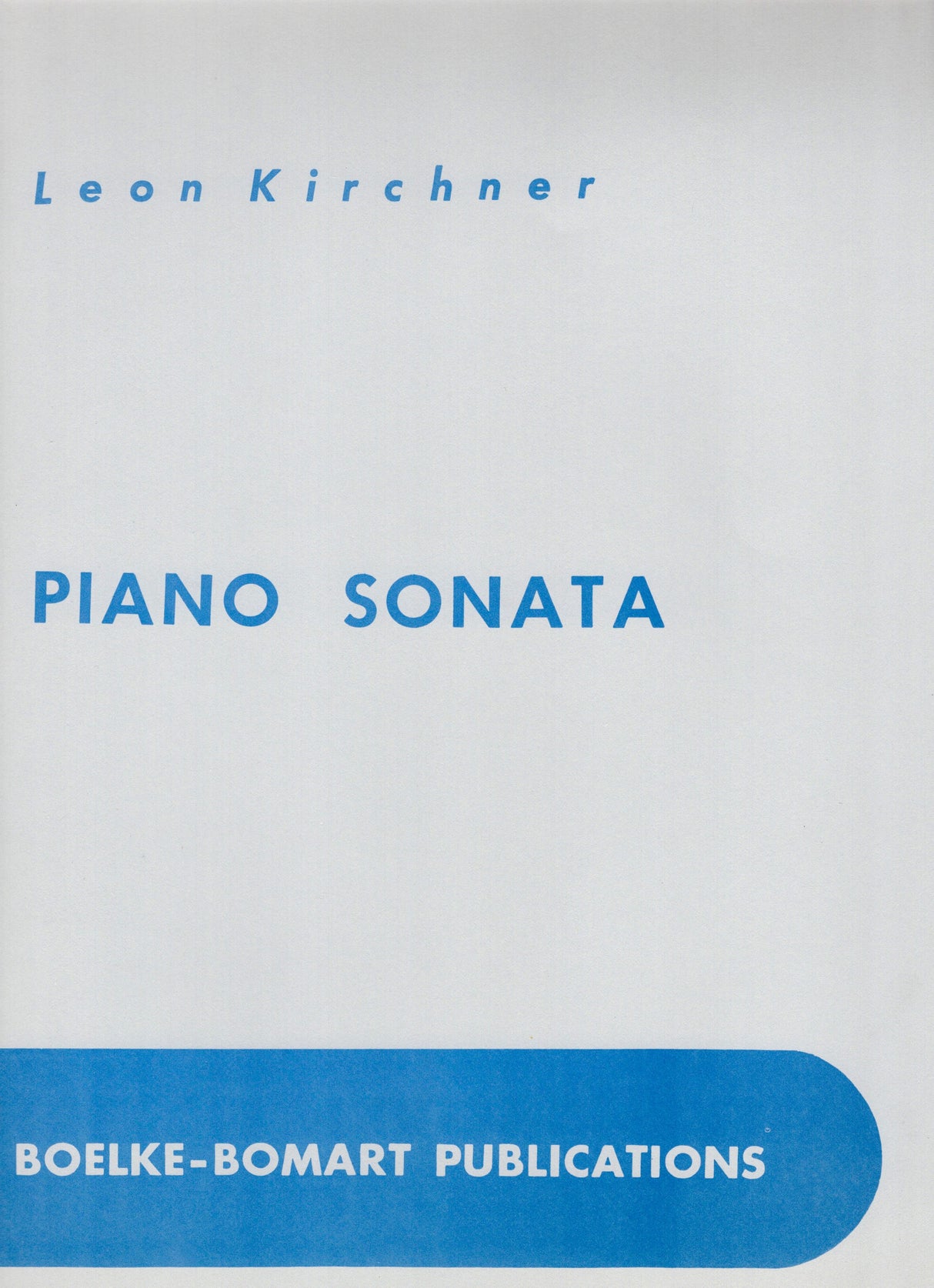 L. Kirchner: Piano Sonata