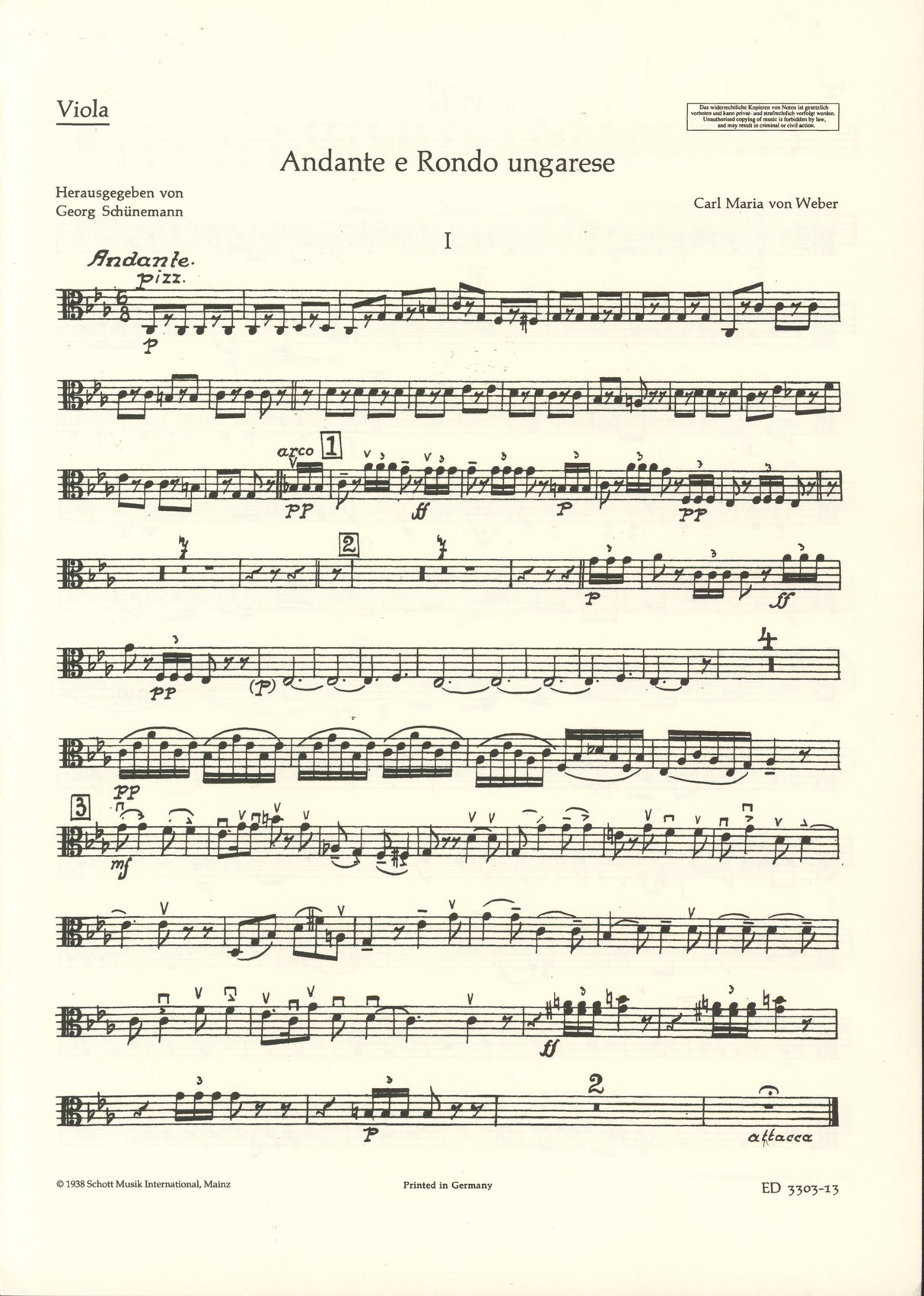 Weber: Andante and Hungarian Rondo, Op. 35