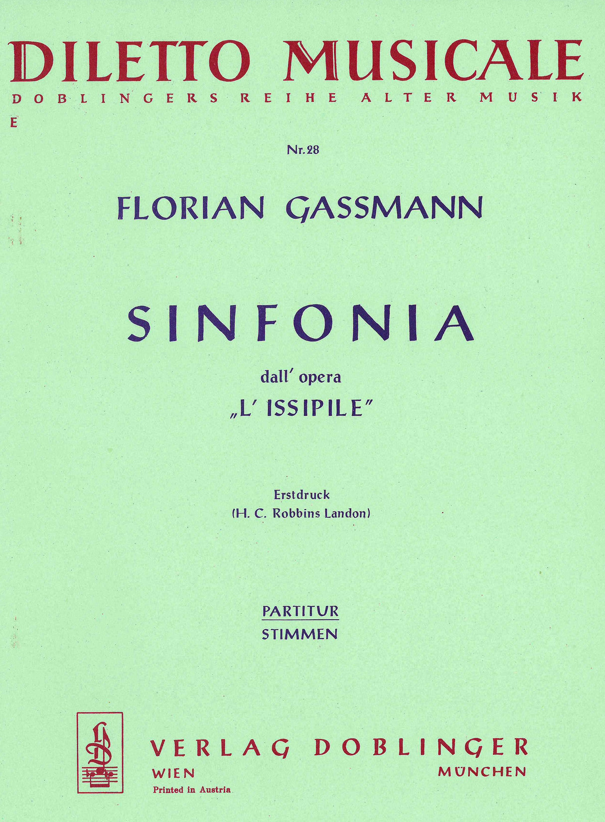Gassmann: Sinfonia dall' opera "L'issipile"