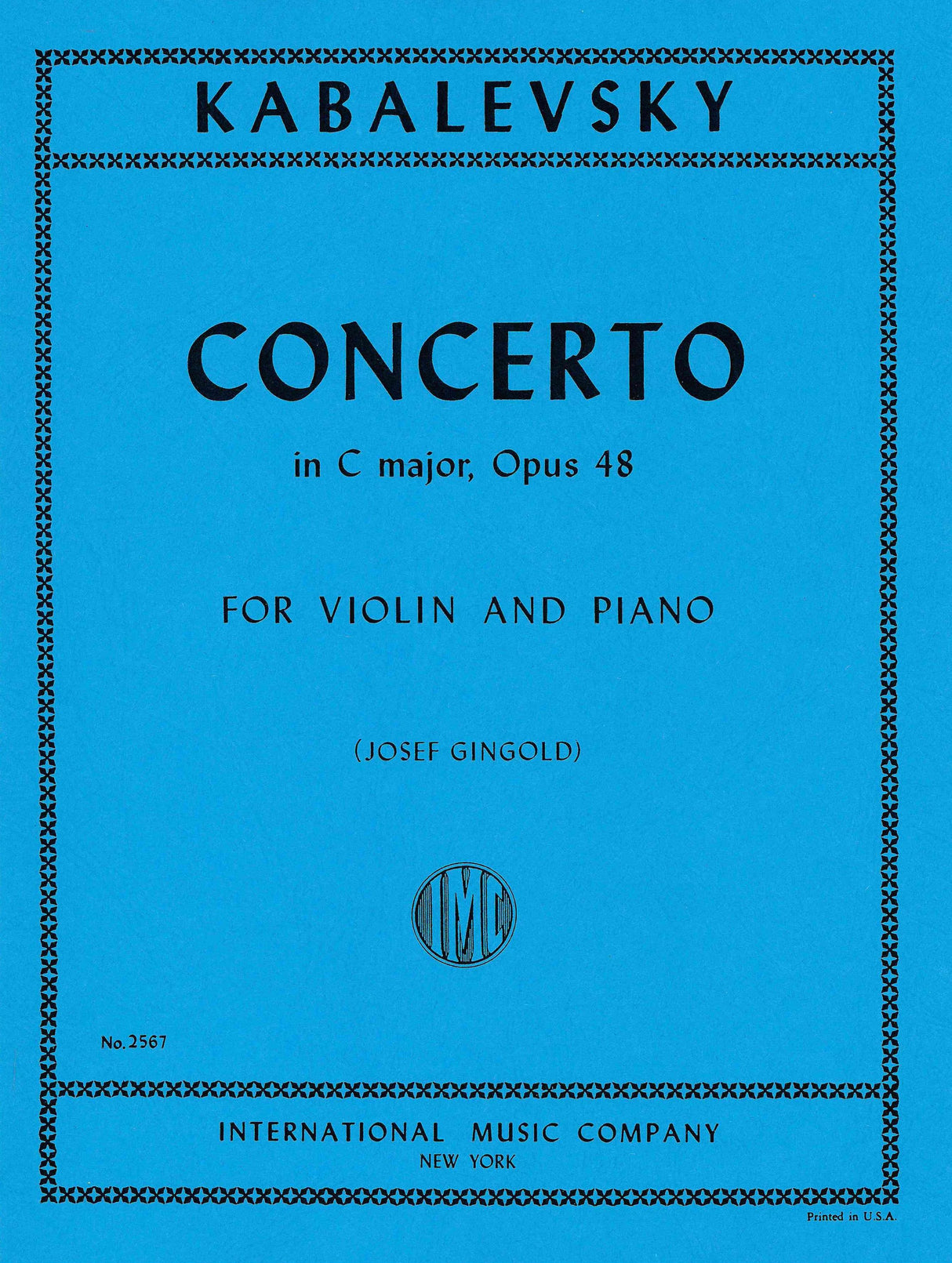Kabalevsky: Violin Concerto in C Major, Op. 48