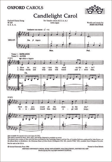 Rutter: Candlelight Carol