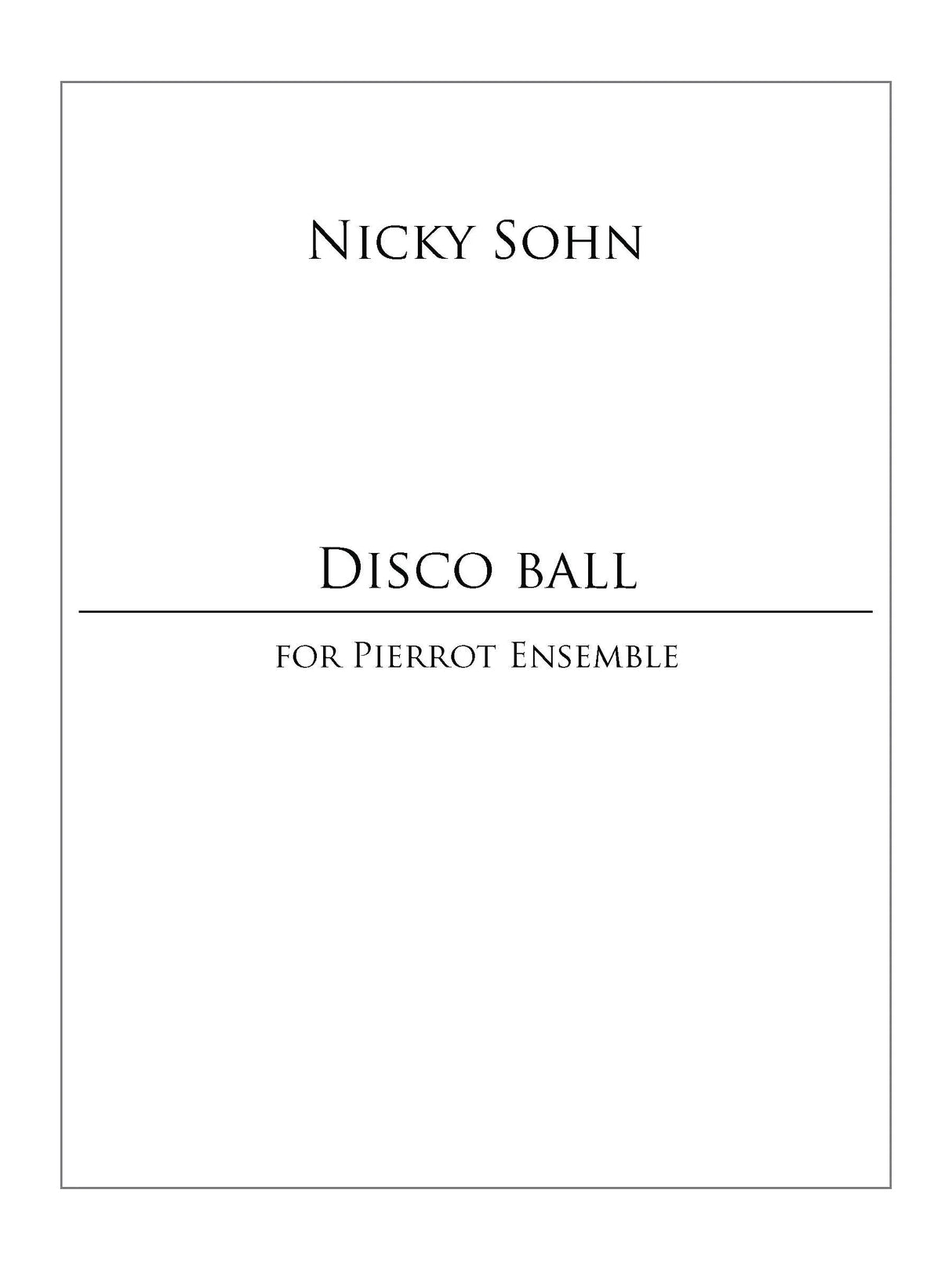 Sohn: Disco ball