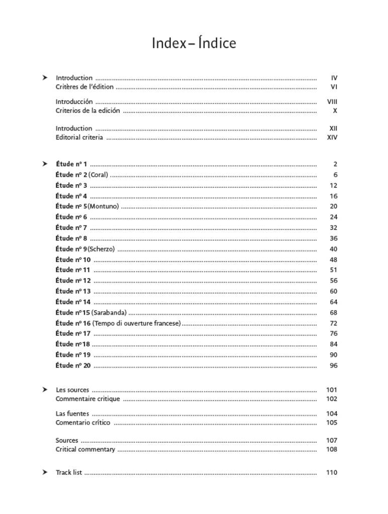 Brouwer: Estudios sencillos, Nos. 1-20